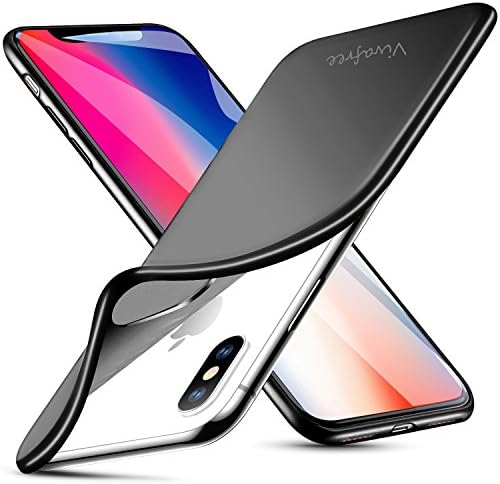iPhone X/XS Case, Vivafree [Minimalist Series] Premium TPU Slim Fit Matte Full Protection Shock Proof Cover Case [Supports Wireless Charging] for Apple iPhone X/iPhone 10 (2017) - Charcoal Black