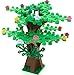 LEGO Custom Creative Tree Kit 2 (Brown with 16 Green and Bright Green Leaves and 18 Flowers)
