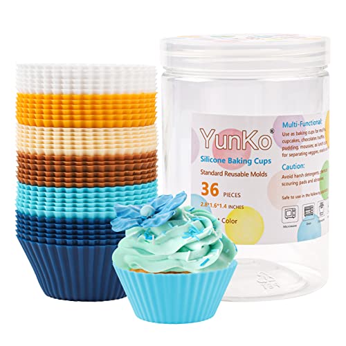 Yunko Silicone Baking Cupcake Cups Reusable Cupcake Liners Nonstick
