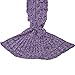 AmyHomie Mermaid Tail Blanket, Soft Crochet Sleeping Bag Blanket for Kids Adults, Mermaid Gift for Girls(ScalePurple,Kids)