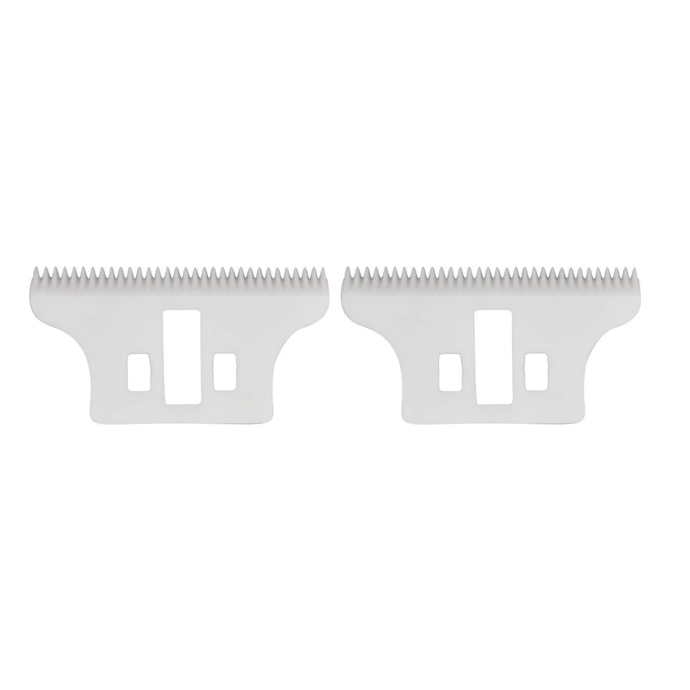 AIRERA 2 Packs T Wide Replacement Ceramic Moving Blades #2215 for Wahl Detailer Trimmer 8081, Including 2 Packs Moving Blades, Compatible with Wahl Detailer Trimmer(White, 2 Packs)