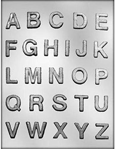 Dreamcasual - 1 inch Letters Alphabet Chocolate Clear Candy Mold