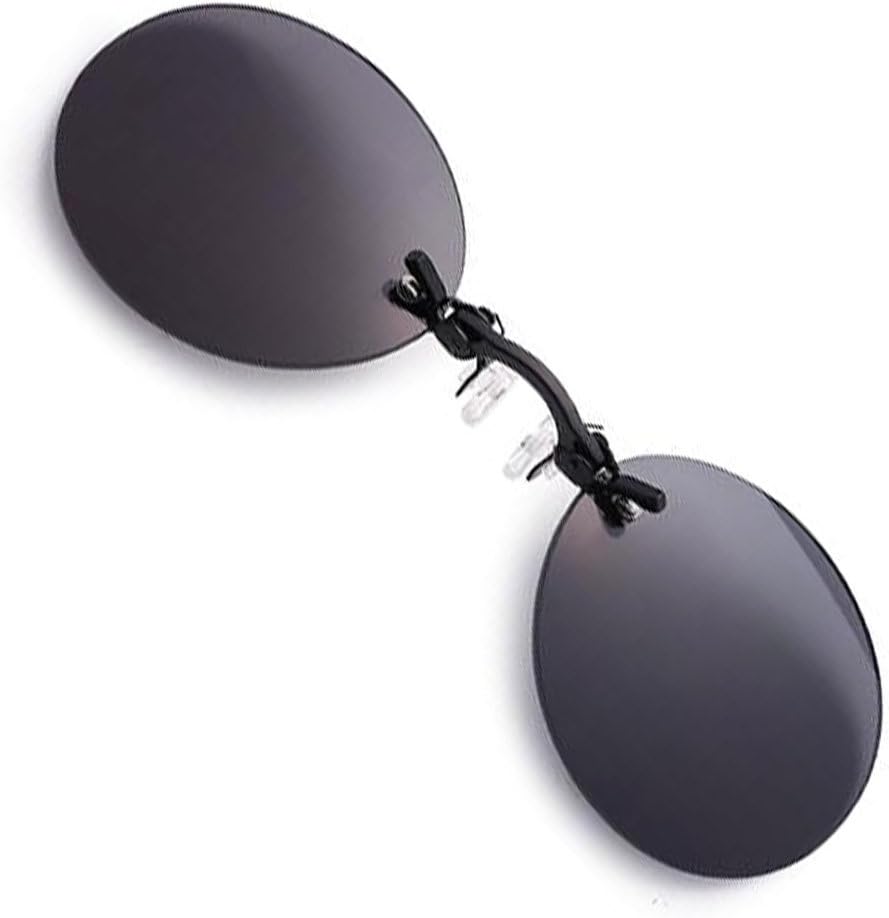 3 Colors 9.9 g Only Ultralight Rimless Retro Round Clip On Nose Sunglasses Matrix Morpheus Movie