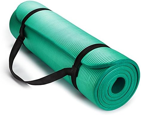 Oalas Extra Thick 71 Inch Long NBR Soft Comfort Beginner Training Foam Indoor Outdoor Yoga Exercise Mat Pilates (Green)