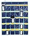 MISSLO Classroom Pocket Chart for Cell Phones Business Cards(30 Fabric Pockets and Clear Card Pockets)