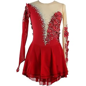 Figure Skating Competition Dress for Girl Ice Dance Gymnastics Handmade Rhythmic Gymnastics Leotard Rhythmic