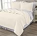 Home Fashion Designs 3-Piece All Season Quilt Set. Full/Queen Size Quilt with 2 Shams. Soft Microfiber Bedspread and Coverlet. Emerson Collection (Pristine Ivory)