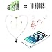 Fashion Bluetooth Necklace Headphones Wireless Waterproof Earphones with Mic & Volume Control Stereo Noise Cancelling Sports Earbuds (GOLD-line Style)
