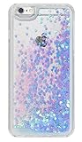iPhone 6 Case,Liquid Quicksand Bling Love Heart Case,Adorable flowing Floating Moving Shine Glitter Love Heart Hard Case for iPhone6 6S(Bling Blue)