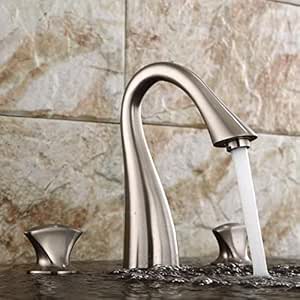 JINHUADAI Cubierta Grifo depósito de Agua fría y Caliente montado Tres