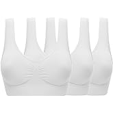 ohlyah Women's Seamless Wire-Free Bra with Removable Pads