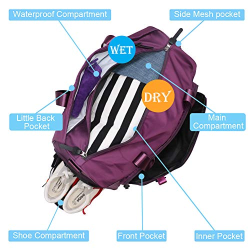 Sporttasche-Damen-Herren-Reisetasche-mit-Schuhfach-Nassfach-Umhaengetasche-fuer-Fitnessstudio-Reise-Wasserdicht-Fitnesstasche-Leicht-Trainingstasche-Gym-Sport-Tasche-Handgepaeck-fuer-Maenner-Frauen-35