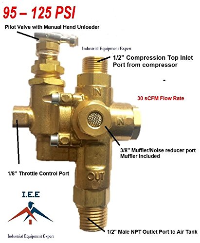 GAS Air Compressor Pilot check valve unloader valve combo 95-125 NG7