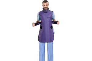 Heytaful Xray Protection Radiation Apron Shield Half Lead Apron 0.5mmpb XRay with Lead Thyroid Shield Collar Lightweight