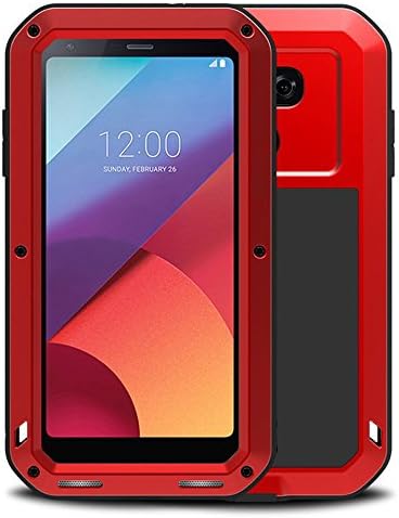 LG G6 Case, ELEMSY Extreme Hard Zinc-Alloy Metal Armor Full Cover For LG G6. [Waterproof] [Shockproof] [Dustproof] [Impact Resistant] [Built-in Screen Protector] (Red)