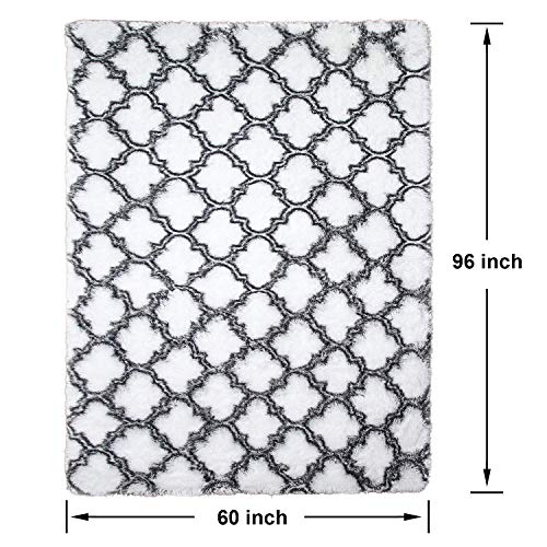 Minimalist Modern Indoor Shag Area Rug,Wool Non Slip Living Room