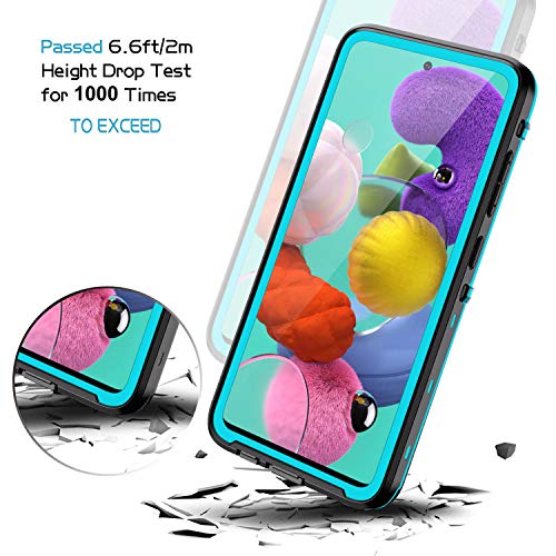 Lanhiem Samsung Galaxy A51 Case, IP68 Waterproof Dustproof