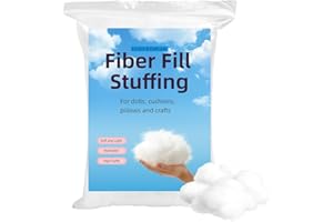 Polyester Fiber Fill, Premium Fiber Fill Stuffing, Fluff Stuffing High Resilience Fill Fiber for Stuffed Animal Crafts, Pillo