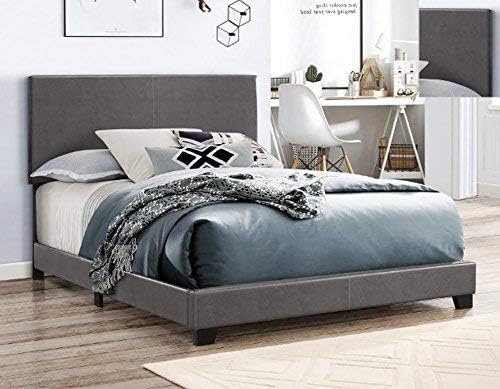 Crown Mark Erin Upholstered Bed, Twin, Grey