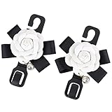 YGMONER Camellia Car Seat Headrest Hooks - Backseat Hanger Storage for Handbags Purses Coats Grocery Bags (2pcs)