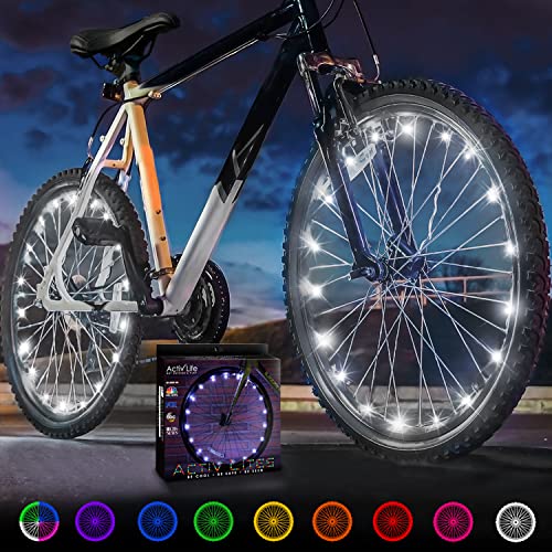 Activ Life Bike Lights, White, 2-Tire Pack LED