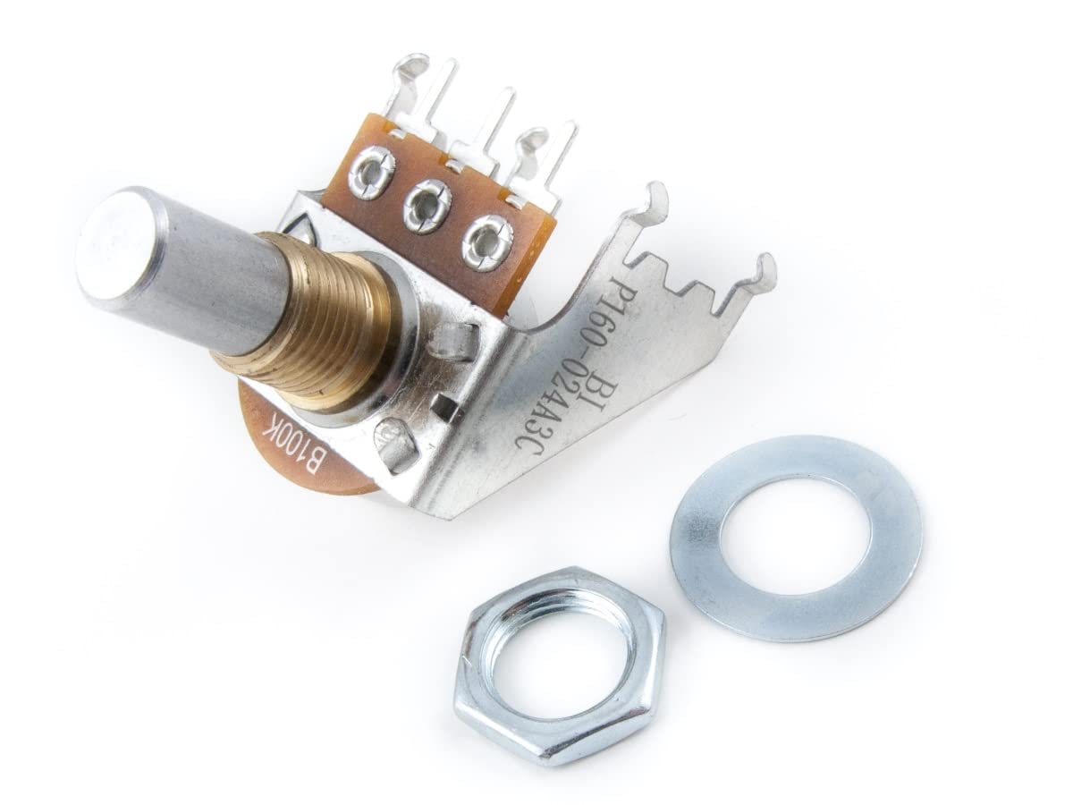 Fender® 100K B Taper Multipurpose 1/4" Solid-Shaft Snap-In Potentiometer for Amplifiers