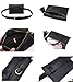 Women Small Faux Leather Handbag Stylish Waist Bag Travel Phone Pouch Security Wallet Black