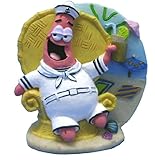Nickelodeon Penn Plax SpongeBob Patrick in Tiki Lounge Chair Aquarium Figure