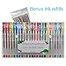 Trasfit 24 Colors Gel Ink pens with Bonus 24 Gel Ink Refills, Swirl, Neon, Glitter Color Pens for Coloring, Glitter, Painting and Drawing