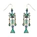 Lux Accessories Gay Pride Multicolored Rainbow Colored Mermaid Skeleton Gold Tone Earrings