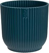 elho Vibes Fold Round Mini 9-100% Recyclable Flower Pot Ø9.3 x H8.8 cm Blue view 2