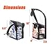 NiceEbag 2 in 1 Makeup Brush Holder Organizer Bag Stand-Up Make-up Brush Cup Half-Clear Travel Cosmetic Toiletry Pouch for Woman Girls, Peony&Orchid