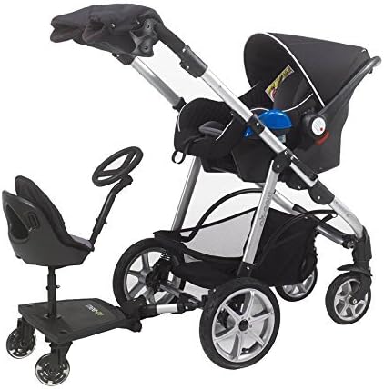 Mee-Go Sit N Ride Universal Buggy Ride On Board with Seat &amp; Steering Wheel to fit All Pushchairs, Prams and Strollers by Sit N Ride