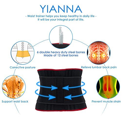 YIANNA Waist Trainer Belt for Women Waist Trimmer Eraser Belly Band