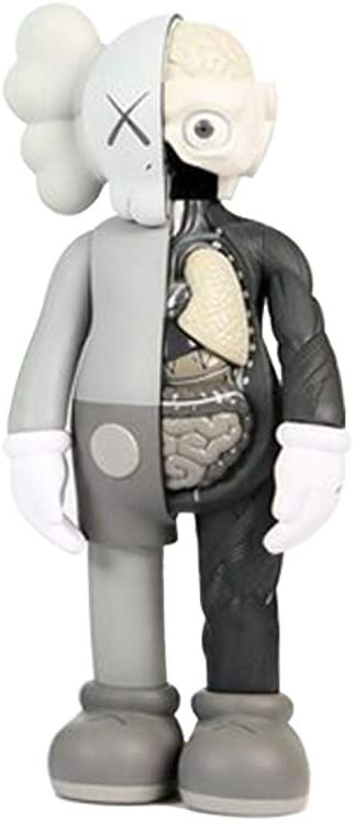 Jineyshun Semi Anatomical Action Figure XX Art Popular Collectible Model 20cm Height Original Character Decor Exhibition Unique Decoration (Grey)