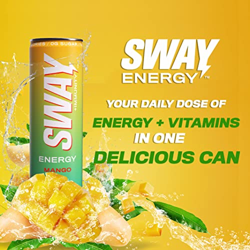 Sway Energy + Immunity Drink, Mango, 12 Fl Oz (12 Count), 160 mgs of