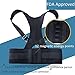 Magnetic Back Support for Posture Corrector with 10 Magnets and Adjustable Straps and Breathable Mesh Panels (Black, M)