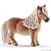 SCHLEICH Detailed Mini Shetty Horse Family of 3 Ponies (13775, 13776, 13777) with a Feed Set (42115) in a Clear Plastic Gift Bag Packed with Care