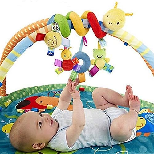 Aoile Baby Toy Newborn Music Bed Hanging Pendant Soft Cloth Plush Kid Baby Crib Cot Pram Hanging Rattles Spiral Stroller&Car Seat Toy with Ringing Bell