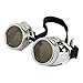 New Sell Vintage Steampunk Goggles Glasses Welding Cyber Punk Gothic (Silver)