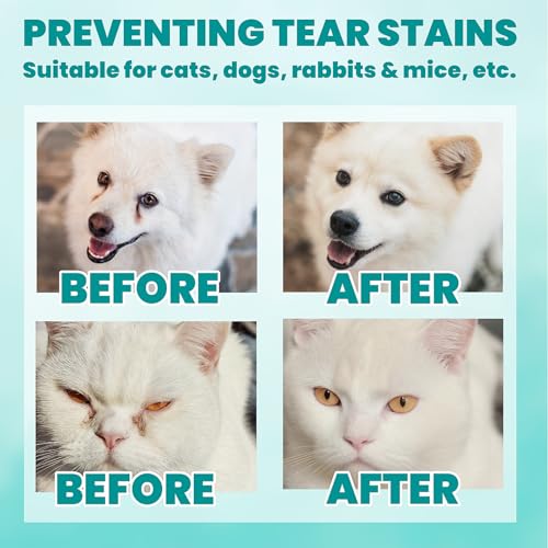 MEDUWEDU EYES WIPES FOR DOGS & CATS 120 COUNTS, GROOMING KIT CARE FOR DOGS AND CATS, PREVENT TEAR STAINS, EYE DEBRIS, DISCHARGE, MUCUS SECRETIONS, MINT SCENT
