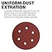 Bosch SR6R000 Assorted Grits 6 in. 6 Hole Hook-and-Loop Sanding Discs