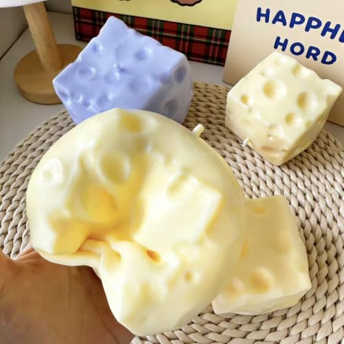 SLEEPHEAD® 10cm Large Cheese Squishy Slow Rising ，Cute Cheese Block Fidget Toy for Anxiety Relief Soft Silicone ，Squeeze Cheese Squishy Toy for Adults Teens Desk Decor & Party Favor