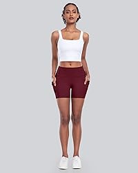 CHRLEISURE Womens Biker Yoga Shorts with
