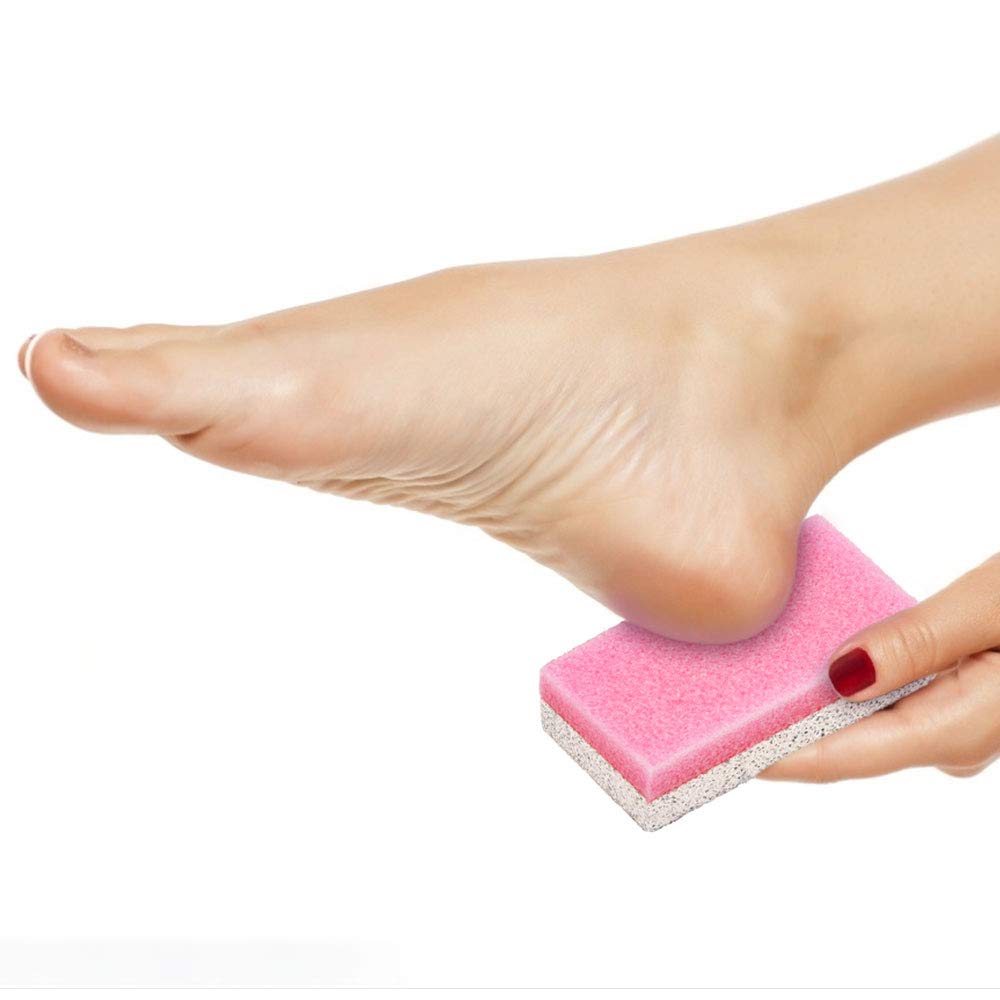 Pumice Stone for Feet, 2 in 1 Double Sided Hard Skin Callus Remover for Feet,Hands and Body, Exfoliator Pedicure File Block Callus Remover Scrubber (Pack of 4): Beauty