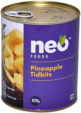 NEO FOODS Neo Pineapple Tidbits, 820g, Pack of 12