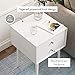 Nathan James Harper Modern Nightstand Side Accent or End Table with Storage Drawer, 1, White