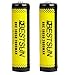 BESTSUN 4 Pack Rechargeable 18650 Battery Lithium-ion 3.7V 2800mAh Low Self Discharge Rechargeable Batteries with PCB for LED Flashlight, Headlamps