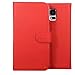 Galaxy S5 Case, BUDDIBOX [Wallet Case] Premium PU Leather Wallet Case with [Kickstand] Card Holder and ID Slot for Samsung Galaxy S5, (Red)