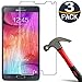 Coolpow 【3 Pack】 Designed for Samsung Galaxy Note 4 Screen Protector Tempered Glass Film, 9H Hardness, Ultra HD, Scratch Resistant, Easy Install, Case Friendly